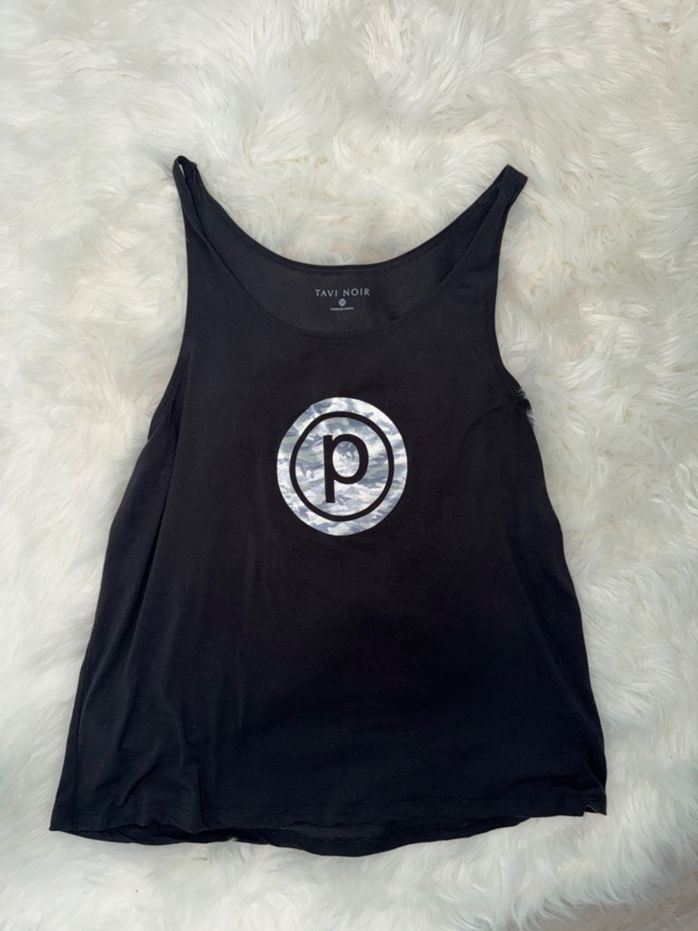 Tavi Noir Black Logo Tank with Reflective Emblem